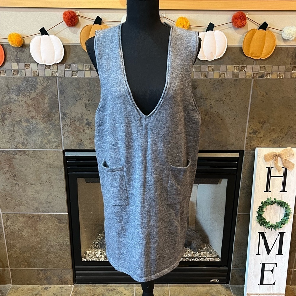 Gray sweater vest dress from Double Zero, size medium